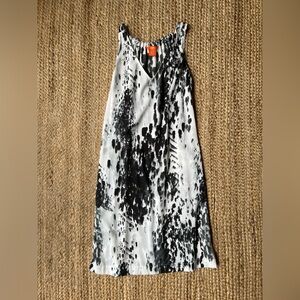 Joe Fresh Graphic Sleeveless White and Black Dress Size XS